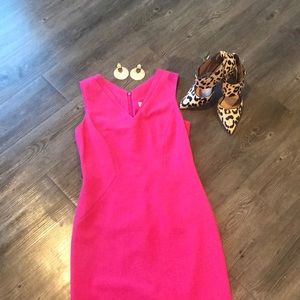 Tahari hot pink dress